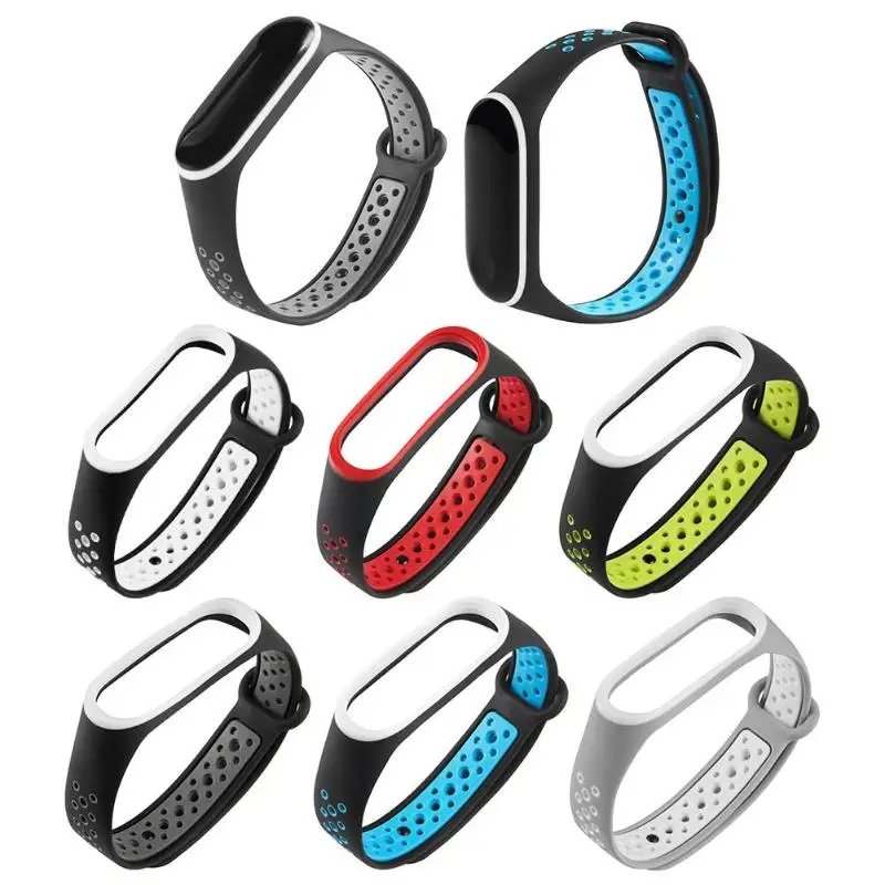 

Pure Strap Original Mi Band Strap Replacement Silicone Porous Breathable Watch Band Bracelet Wrist Strap for Xiaomi Mi Band 3