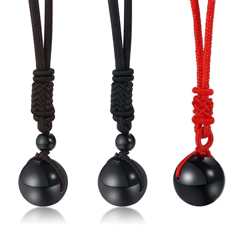 Vnox, винтажное ожерелье из натурального обсидиана для мужчин и женщин, с регулируемой длиной, веревочный ошейник, ювелирные изделия унисекс