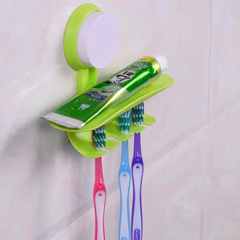 Wall Sucker Toothbrush Holder Home Bathroom Organizer Strong Suction