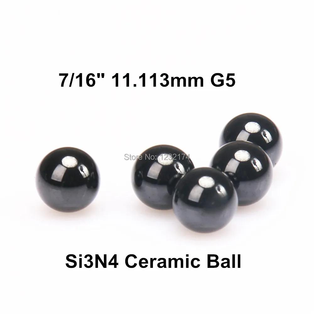 

7/16" 11.113mm Silicon Nitride Ceramic Ball Si3N4G5 10PCS/Lot used in Bearing,Pump,Valve ball 11.113mm ceramic ball