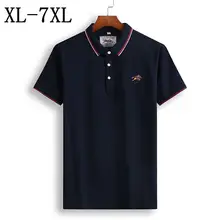 Новинка, летняя Классическая рубашка поло для мужчин, короткий рукав, для верховой езды, с принтом, мужские Поло, Топ бренд, Camisa, поло размера плюс, 6XL, 7XL
