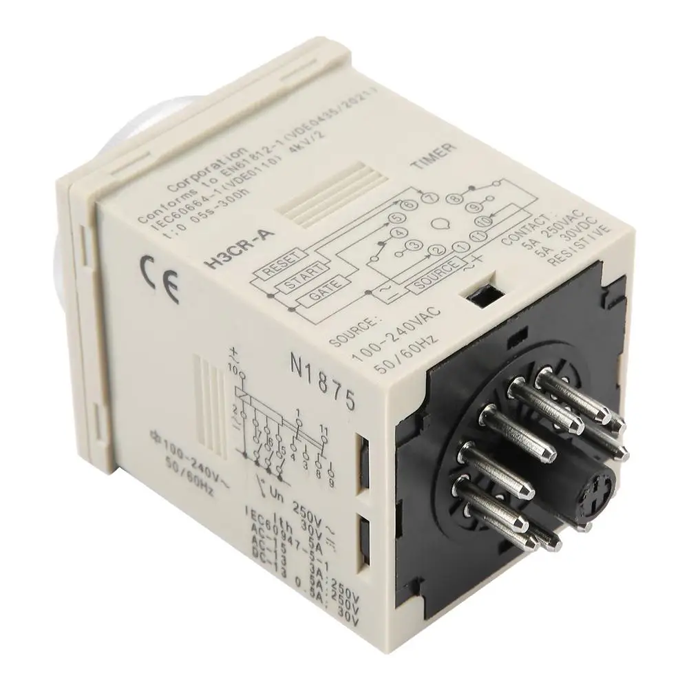 H3CR A реле времени задержки 0 5 S 300H управления ручкой 11 Pin 100 240VAC 125VDC 2019 2019|Реле| |