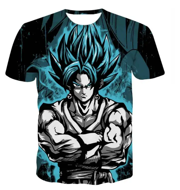 

High quality 2019 latest fashion Harajuku male / female T-shirt Dragon Ball 3D printing T-shirt round neck T-shirt top