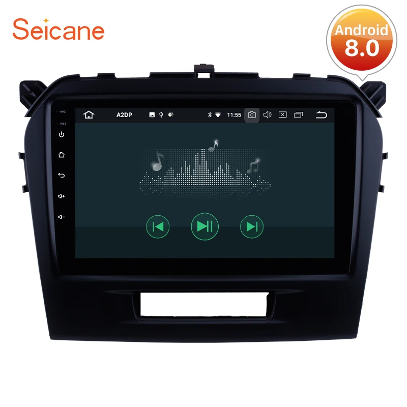 

Seicnae Android 8.0/8.1 9 inch Octa 8 Core Multimedia Player GPS Navigation HD 1080P 1 Din Car Radio For 2015 2016 Suzuki Vitara