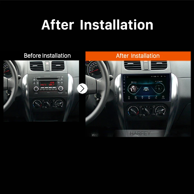 Harfey HD сенсорный экран Android 8,1 для 2006-2012 Suzuki SX4 с радио Автомобильный мультимедийный плеер DVR TPMS AUX OBD2 3g wifi Bluetooth