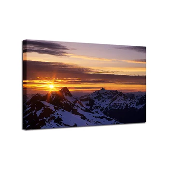 

HD Prints Pictures Living Room Wall Art 1 Piece Sunrise Snow Mountain Paintings Home Decor Landscape Poster Shipped 24 Hour