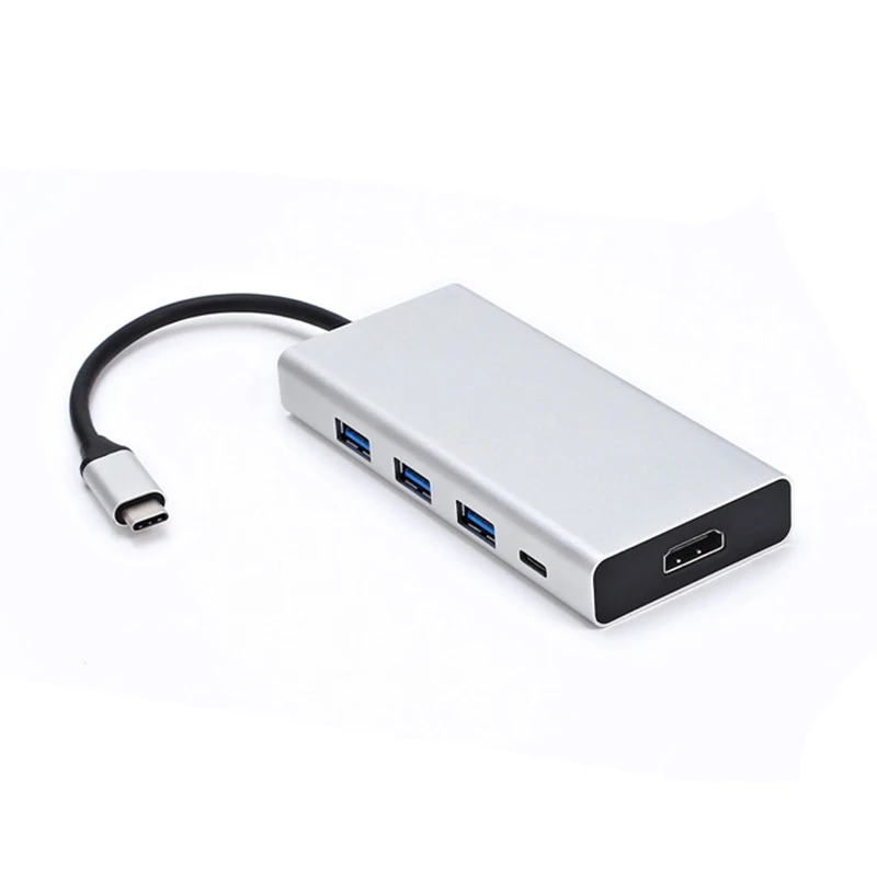 5 в 1 USB C концентратор, usb type C 3,1(совместимый Thunderbolt 3) 4K HDMI адаптер, USB-C к многопортовой док-станции HDMI/USB 3,0 USBC PD Po