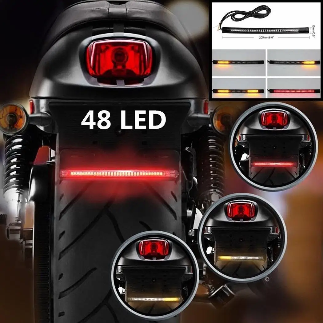 Светодиодный тормозной светильник для мотоцикла 48SMD IP68 3528SMD и 3014SMD светодиодный