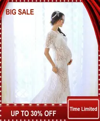 Средства ухода за кожей для будущих мам Подставки для фотографий для беременных фотосессии длинные Кружево платье для Беременность