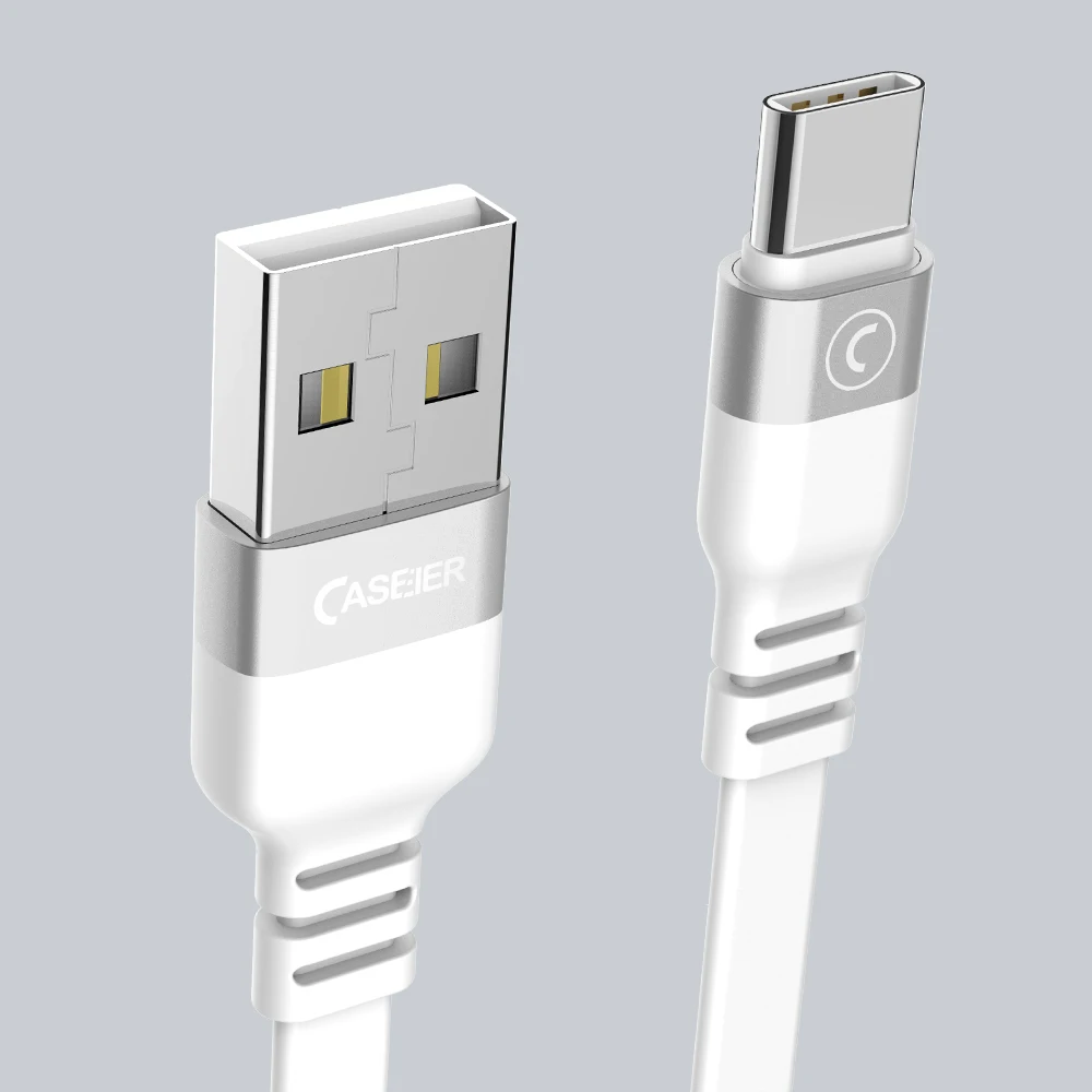 CASEIER الهاتف كابل نوع C المصغّر USB كابل شحن سريع USB C شاحن آيفون سامسونج هواوي الهاتف المحمول البيانات كابلات سريعة