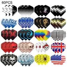 Fox Smiling Dart Flights Set 60PCS Multiple Styles Colorful font b PET b font Darts Flights