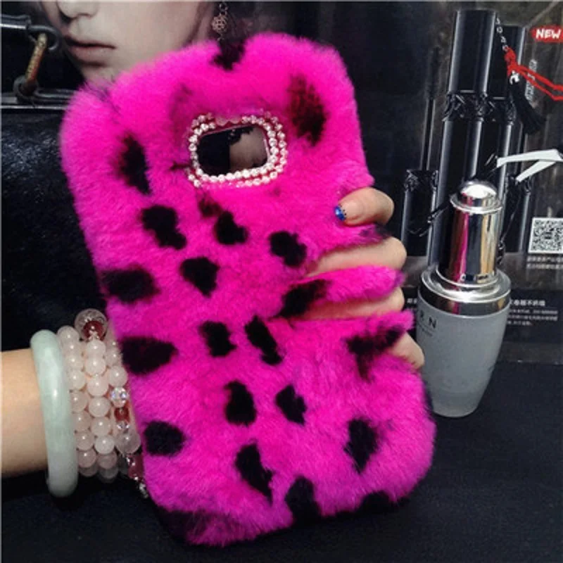 Для HTC Desire 12S Plus U11 U12 Life U Play Ultra Luxury Real Rabbit Plush Fur Telefon Case пушистые волосы Funda|Бамперы| |