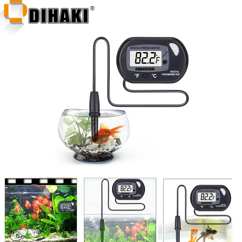 

Digital LCD Screen Thermometer Fish Tank Aquarium Marine Water Terrarium Accessories Temperature Controller Aquarium Thermometer