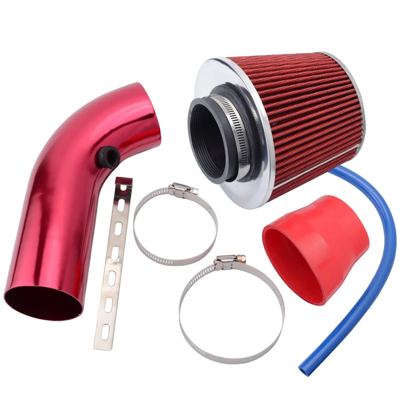 Billige SPEEDWOW Alumimum 3   75mm Auto Cold Air Intake System Turbo Induktion Rohr Rohr + Kegel Luftfilter