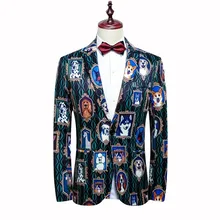 Модный мужской блейзер, роскошный жаккардовый блейзер с цветами, облегающий мужской пиджак для выпускного вечера, вечерние мужские пиджаки, стильный мужской блейзер размера плюс 4xl