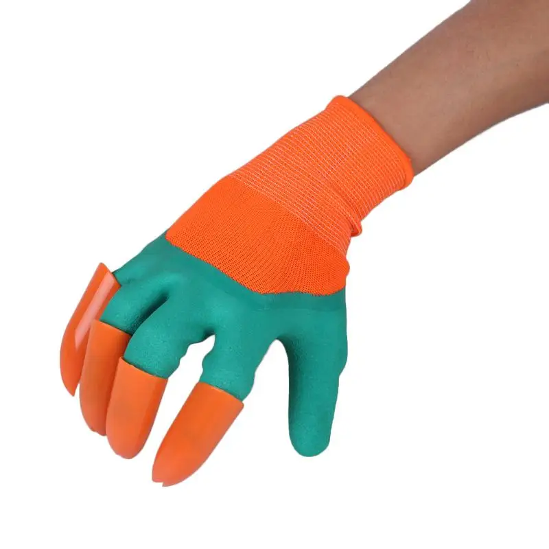 1 пара садовых перчаток садовые Рабочие резиновые перчатки Genie с 4 напальчники из АБС-пластика легко копать и растить для копание, рассада
