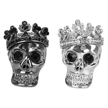 Авто украшение автомобиля украшение авто аксессуары воздуха на выходе клип освежитель воздуха металлический череп с короной автомобиля-Стайлинг автомобиля духи