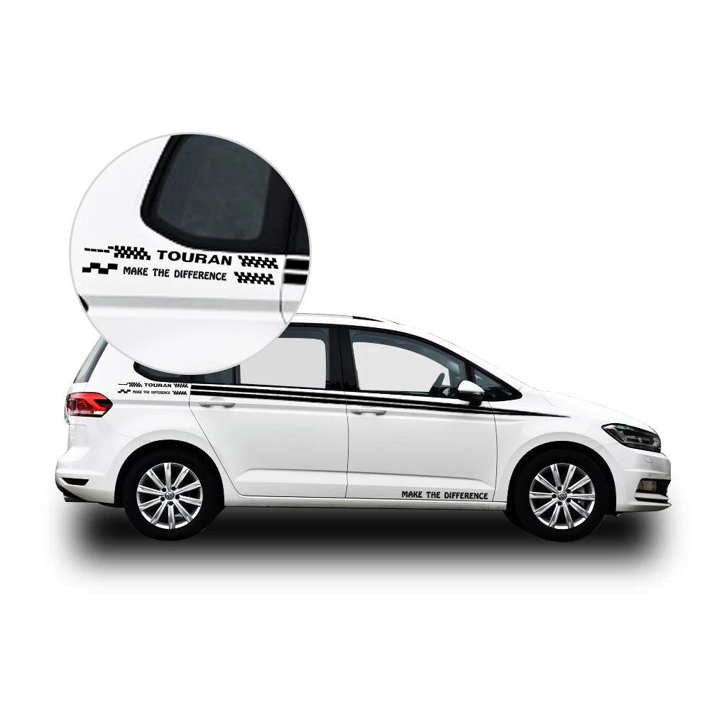 Авто аксессуары боковая наклейка на кузов автомобиля наклейки для Volkswagen VW Touran DIY