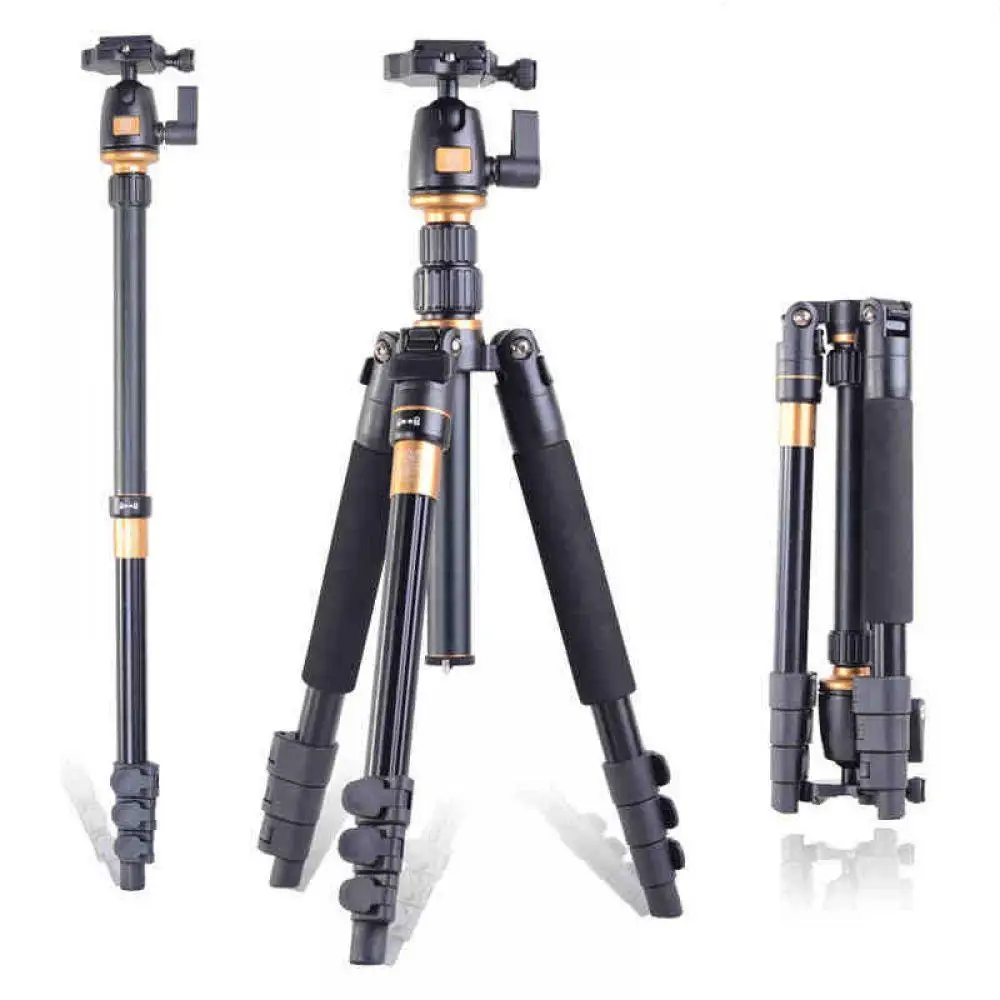 

QZSD Q555 Professional Photographic Portable Monopod Tripods + Ball Head Digital SLR Camera For Traveling