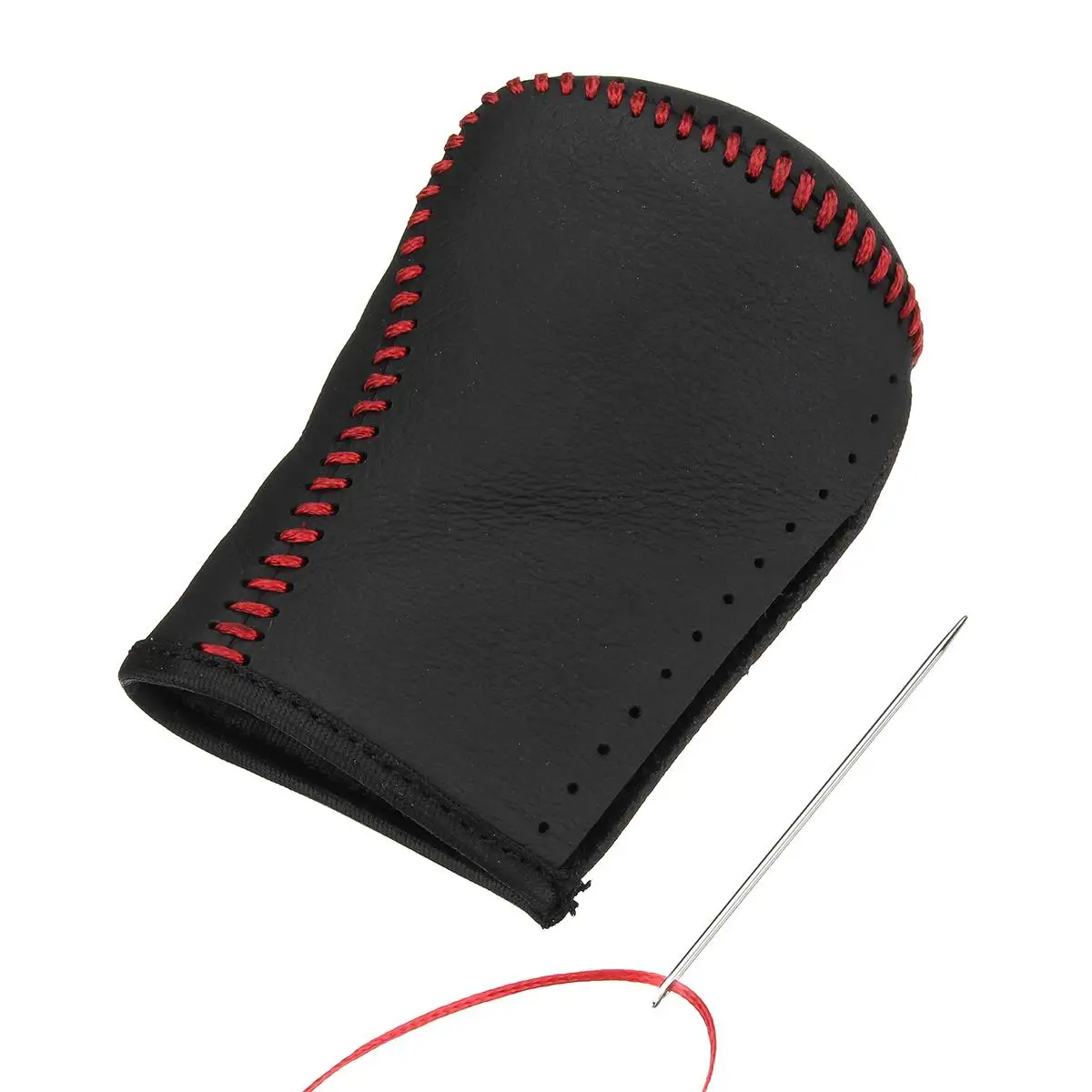 Car Manual Gear Shift Knob PU Leather Cover W// Black Line For Nissan Qashqai