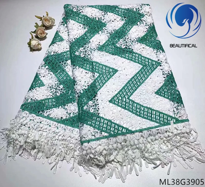 

BEAUTIFICAL lace fabric guipure african nigerian cord 5 yards dresses lace guipure cord fabric new arrival ML38G39