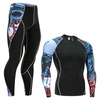 Winter Thermal Underwear Men's Suit Compression Tights Warm Base Set Sport Thermal Underwear S M L XL XXL 3XL 4XL Plus size 1