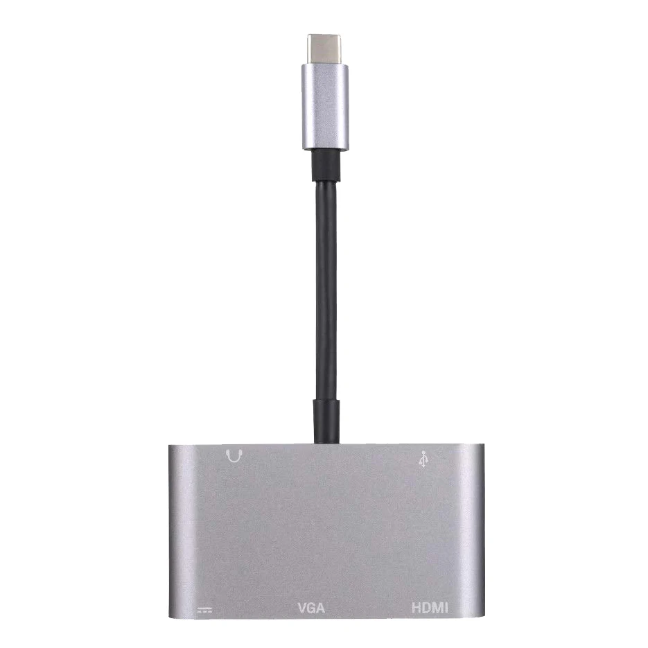 

Usb-C Usb 3.1 Type C To Hdmi & Vga & Usb3.0 Otg & Female & Audio Adapter For Laptop