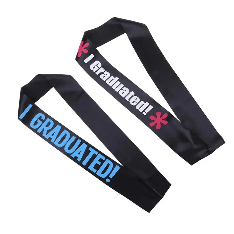 2 bandas de fiesta de graduación para la universidad de satén masculino