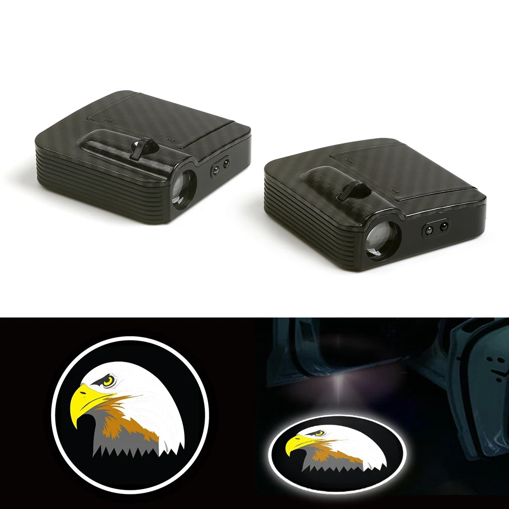 

Wireless Fit For Eagle Cartoon Courtesy Car Logo Door Ghost Shadow Laser Projector Light 12V