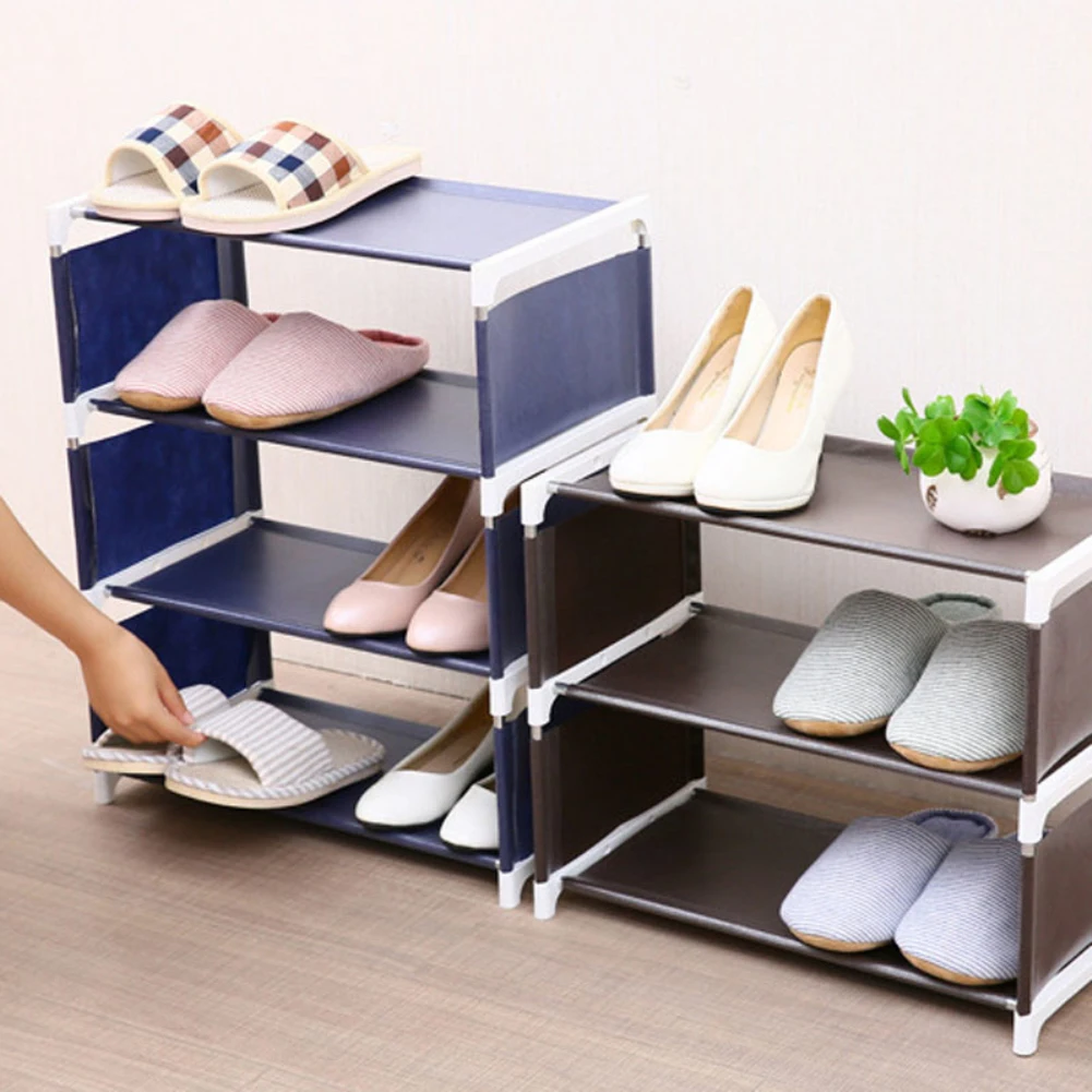 WHISM غير المنسوجة النسيج تخزين الحذاء الرف الجرف المنزلية خزانة أحذية حامل مُنظِم DIY المنزل الأثاث WHISM غير المنسوجة النسيج تخزين الحذاء الرف الجرف المنزلية خزانة أحذية حامل مُنظِم DIY المنزل الأثاث