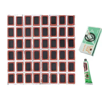

48Pcs/Lot Square Bicycle Bike Tire Tyre Rubber Patch Piece Repair Tools Kits for Cycling Bike Film Tire Maintenance