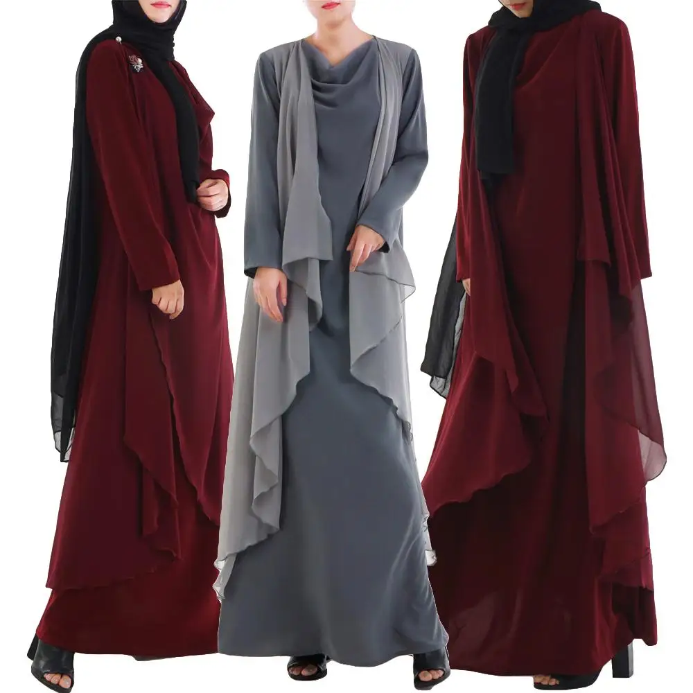 

Muslim Women Abaya Maxi Robe Arab Jilbab Long Dress Middle East Gown Casual Fashion Loose Ethnic Turkey Kaftan Dresses Dubai New