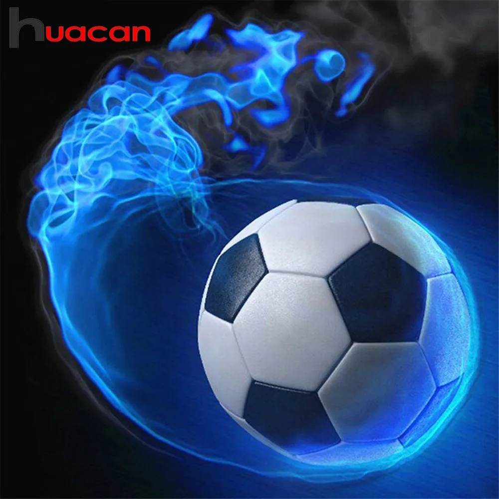 

Huacan Diamond Mosaic Sale Cartoon Paintings From Crystals Diamond Painting Football Full Drill Square Diamond Embroidery