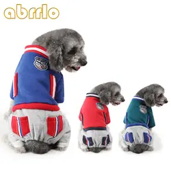 Abrrlo собака зимняя одежда уличная Толстая Спортивная собака комбинезон хлопок теплая одежда для животных Пижама Костюм для маленькой