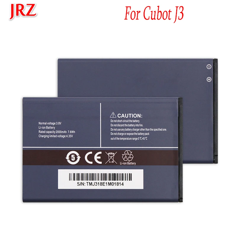 JRZ 3 8 V 2000mAh батарея для телефона Cubot J3 Высокое качество замена аксессуар