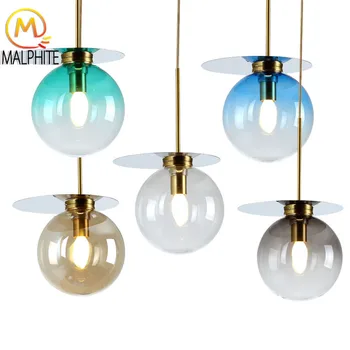 

Modern Led Stained Glass Hanging Pendant Lights Kitchen Lamp Fixtures Lighting for The Bedroom Living Room Home Decor Luminaire
