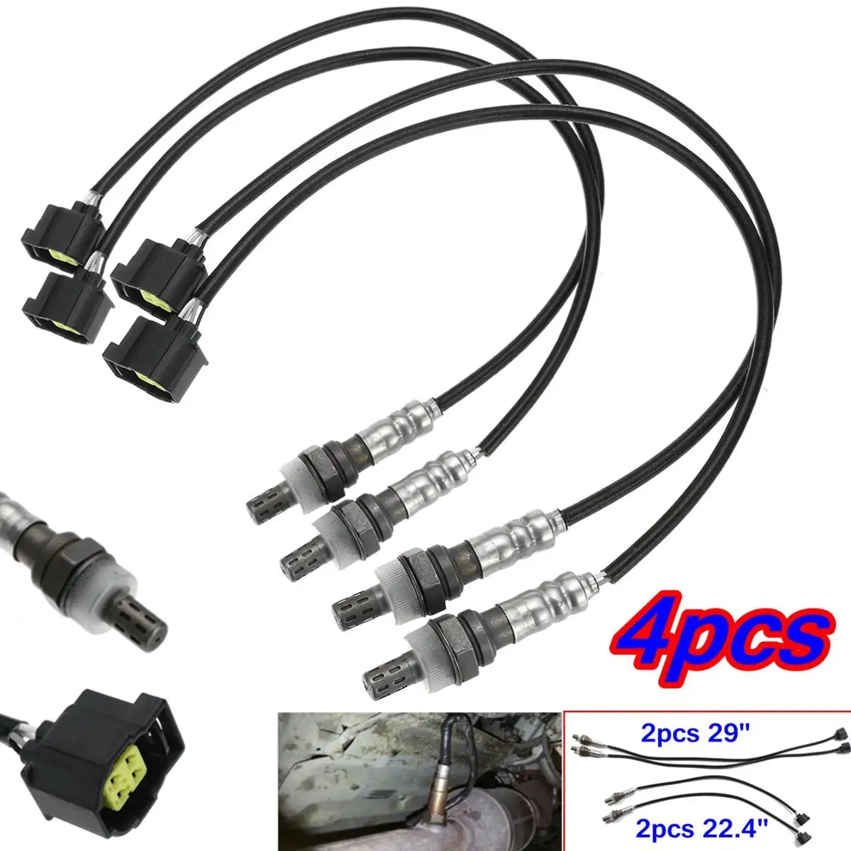 

For Chrysler for Dodge for Jeep for Ram 4pcs Downstream & Upstream Wideband Oxygen O2 Sensor 56028994AA 56041698AA