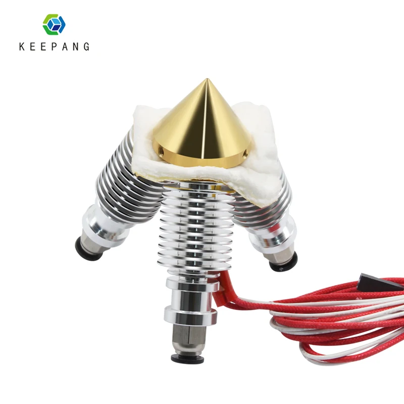 Экструдер Kee Pang 3 в 1 Reprap Hotend V6 радиатор латунный Алмазный 3D принтер