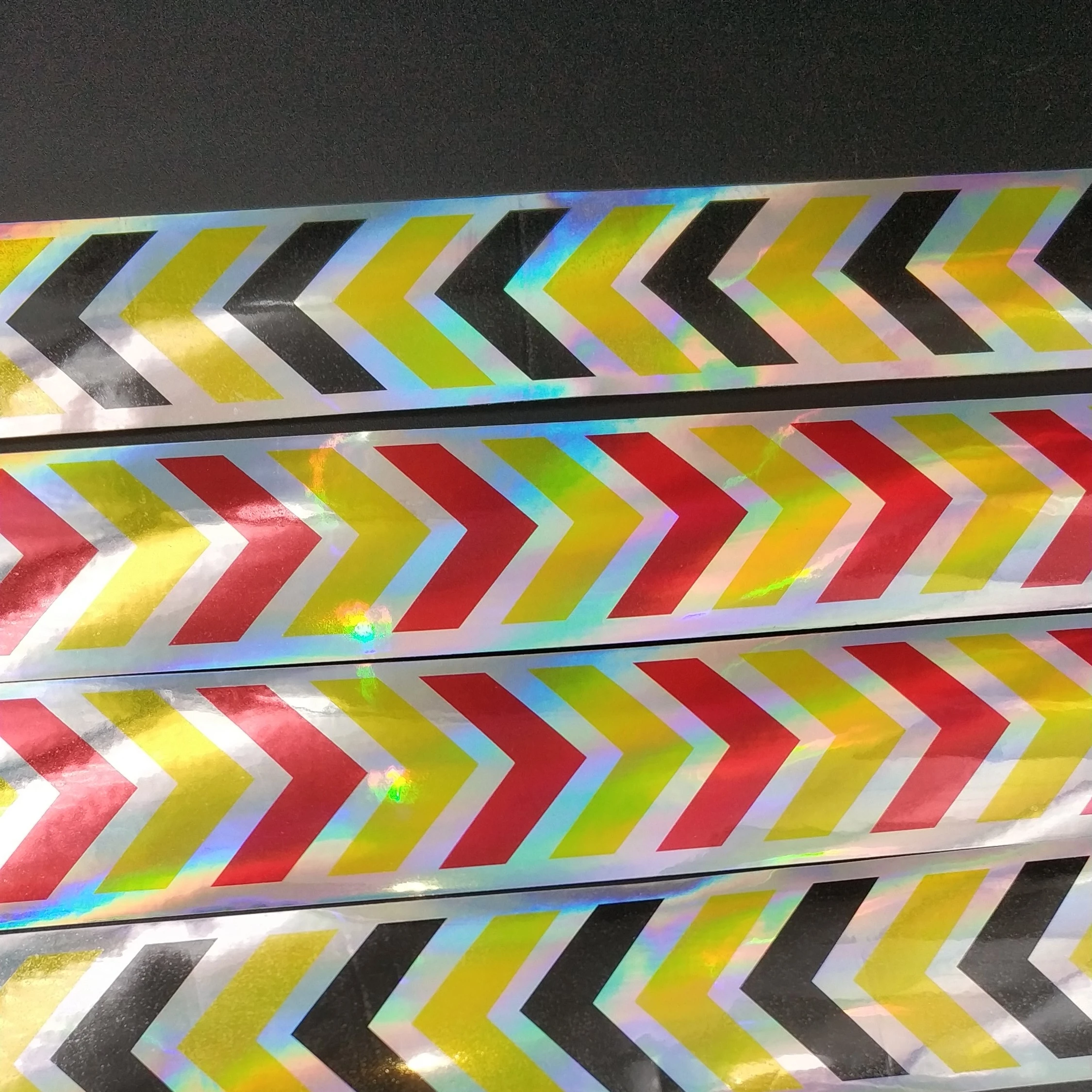 

FASP Reflective Stickers Motorcycle car plastic Direction indicator Decals 40*3.5CM Red yellow black 2 pcs