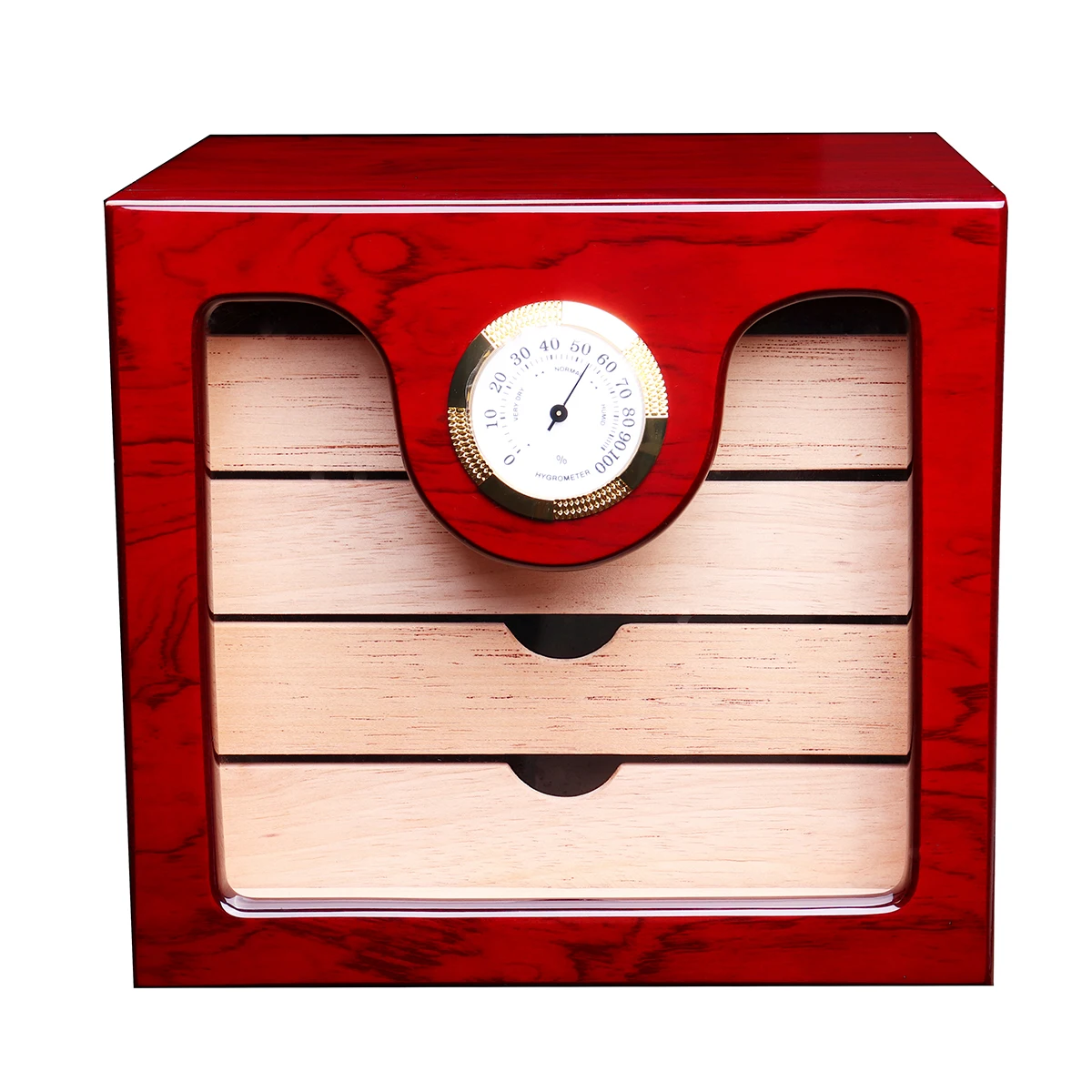 Portable Brown Cedar Wood Cigar Humidor Case With Humidifier Hygrometer Cigar Storage Box Holds up to 75 Cigars Portable Brown Cedar Wood Cigar Humidor Case With Humidifier Hygrometer Cigar Storage Box Holds up to 75 Cigars