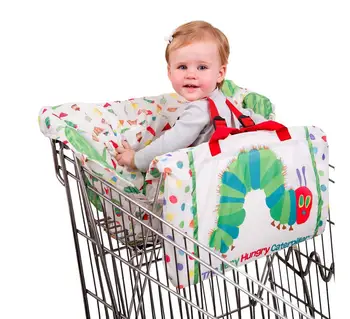 

2-in-1 Shopping Cart Cover, Children's Cushion Trolley Game Pad Dining Chair Cushion Case Antibacterial Safe Portable Pad