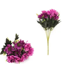 Модные искусственные цветы ромашки, букет из искусственных цветов, лаконичные Свадебные вечерние букеты, украшение стола, голубой, кремовый, розовый, фиолетовый цвета