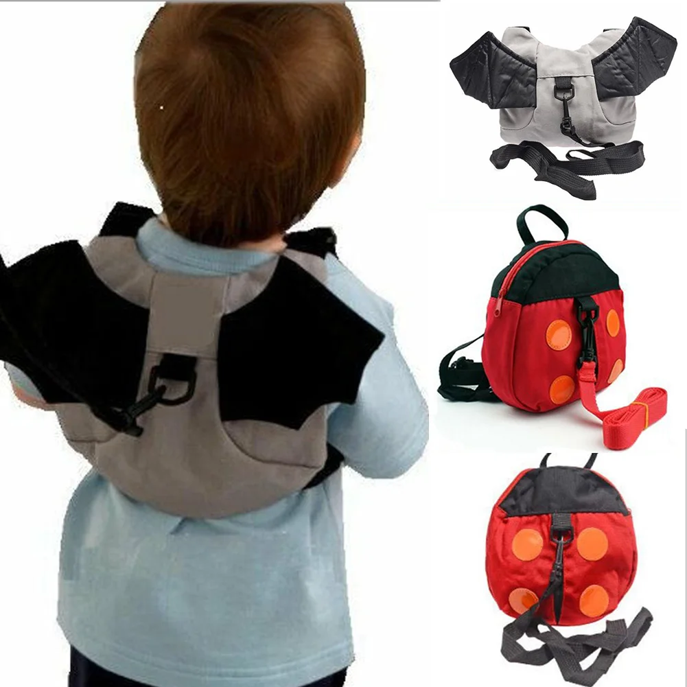 

Kids Safety Backpacks Harness Reins Toddler Back Pack Walker Buddy Strap Walker Baby Bag Canvas Cute Animal Ladybug Backpacks