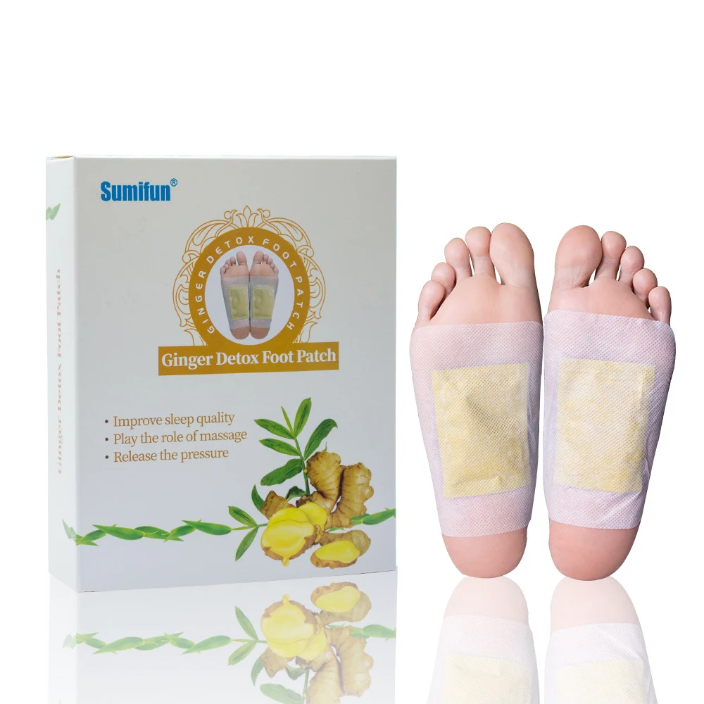 

12pcs/box Beauty Slimming Foot Patches Ginger Aliver Body Toxins Detox Foot Patch Bamboo Vinegar Pads Improve Sleep Herbal Pads