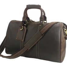 Мужская Дорожная сумка Boston Crazy Horse из натуральной кожи, сумка-тоут, кожаная сумка для багажа, большая сумка на плечо, сумка на ночь, выходные M087