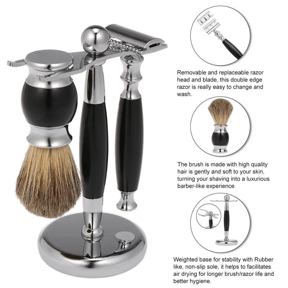 Male Luxury Grooming Shaving Set High grade Safety Razor Shaving Brush