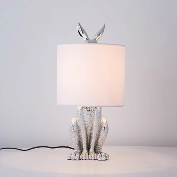 

Modern resin masked rabbit table lamps simple bedroom bedside lamp living room restaurant Decorative lighting table light