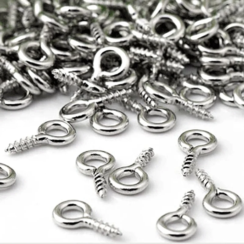 

600 Pieces Of Mini Screw Eye Nail Small Screw Needle Hook For Beaded Pendant Jewelry DIY