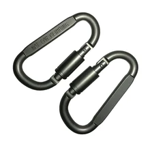5PCS Outdoor Aluminum alloy mountaineering fastener with lock ring