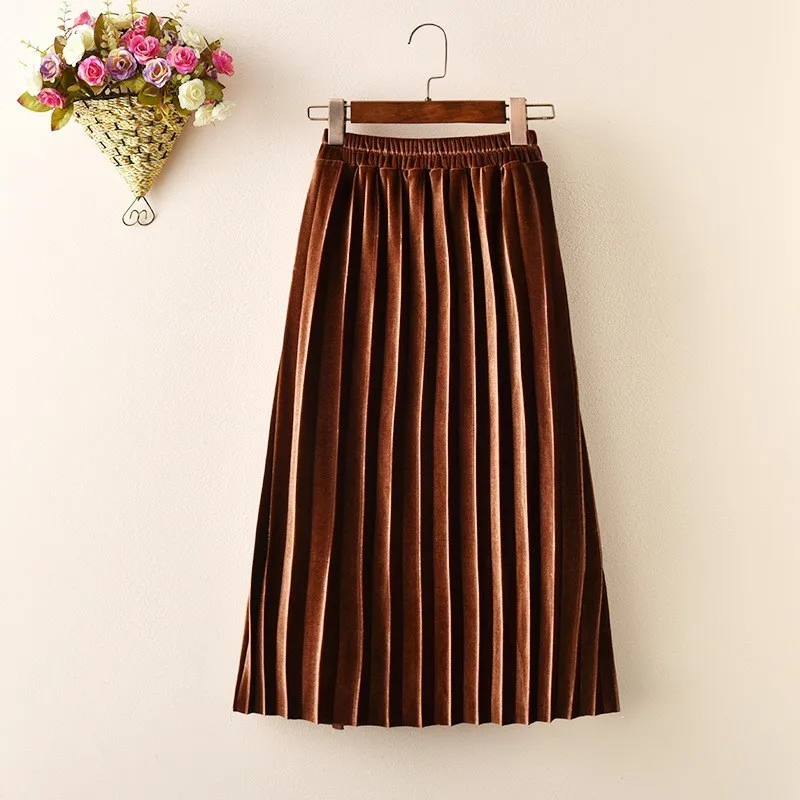 

Velvet Teenage Children Skirt Kids Pleated Spring Autumn 2019 Grey Pink Brown Black Teenage Kids Toddler Girl Skirts Clothing